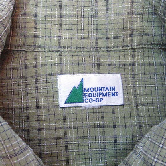Mountain Equipment Co-Op Men’s Medium Long Sleeve Collared Green Button Up Shirt - Picture 6 of 6